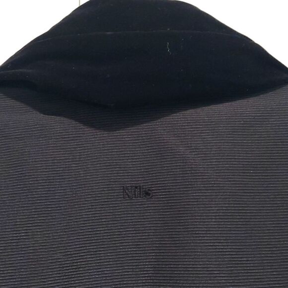 NILS Vintage 90s Retro Black Ski Jacket Reversible Velvet Size 12 - Picture 5 of 12